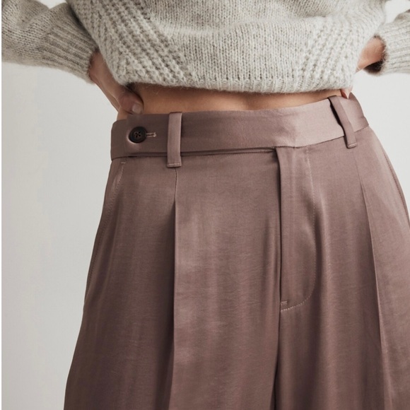 NWT Madewell The Harlow Wide-Leg Pant in Satin - Picture 2 of 6
